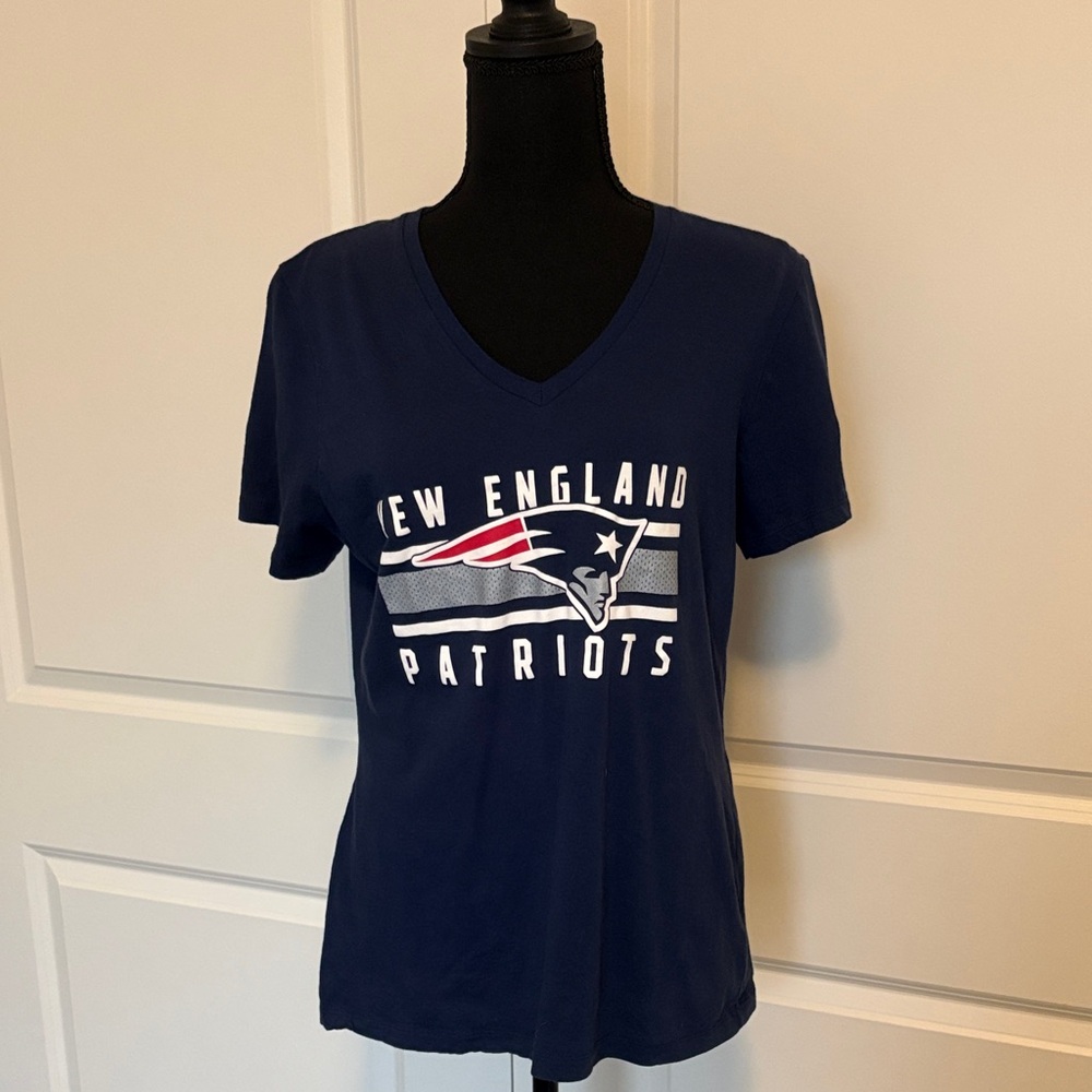 Majestic Women's New England Patriots V Neck T Shirt